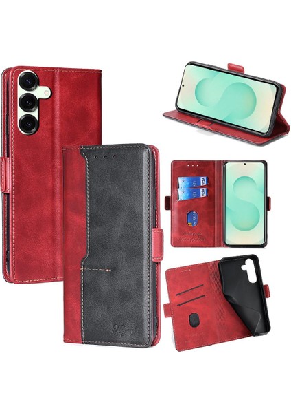 Samsung Galaxy S25+ 5g Için Kontrast Renkli Pu Kılıf (Yurt Dışından)