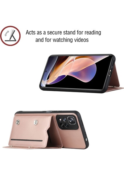 Xiaomi Redmi Note 11 Pro Için Cilt Fe Kart Yuvaları Kılıfı (Yurt Dışından) fırsatları