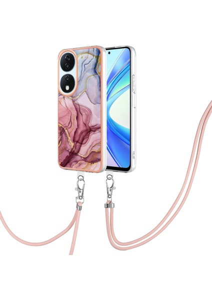 Honor X7B 4g / 5g Için Kordonlu Mermer Imd Kılıf (Yurt Dışından)
