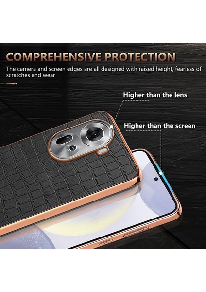 Oppo RENO11 Global Için Azns Timsah Dokulu Kılıf (Yurt Dışından) fırsatları