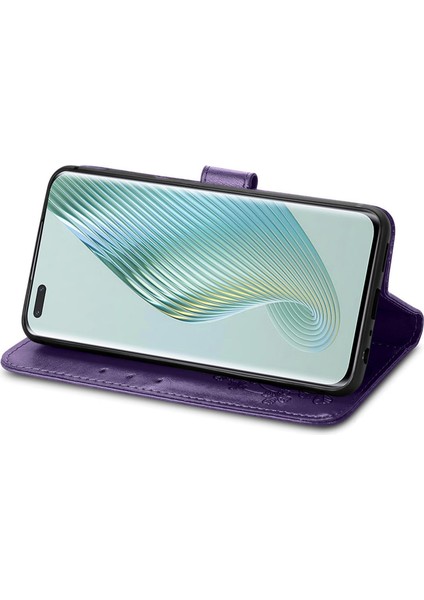 Honor Magic5 Pro Için Dört Yapraklı Toka Deri Kılıf (Yurt Dışından) fiyatları