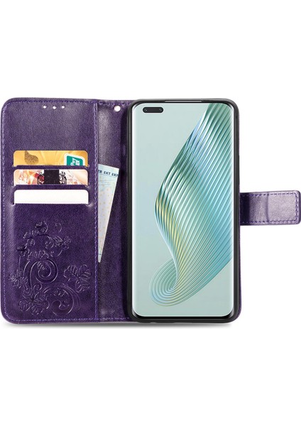 Honor Magic5 Pro Için Dört Yapraklı Toka Deri Kılıf (Yurt Dışından) fırsatları