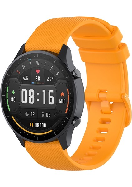 Xiaomi Izle Renkli 22MM Küçük Ekose Doku Silikon Bilek Kayışı Kordonlu Saat (Beyaz) (Yurt Dışından)