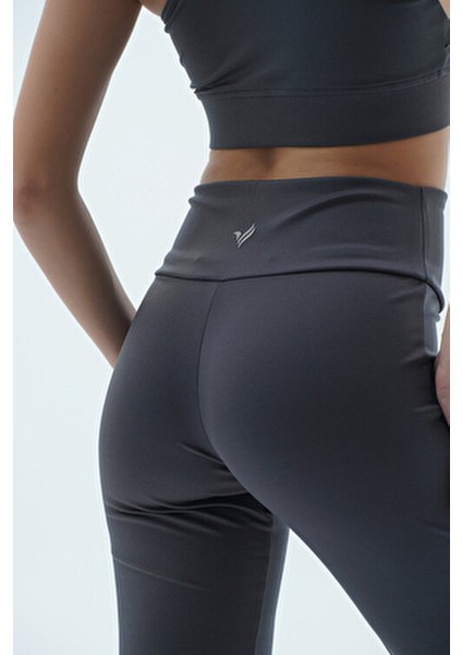 Bej Kadın Bel Push-Up Toparlayıcı İspanyol Paça Tayt Yüksek Konforlu Tasarım