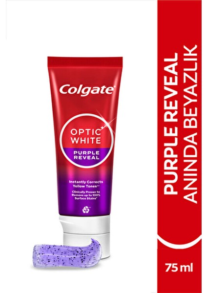 Optic White Purple Reveal Diş Macunu 75 ml Güvenli Günlük Beyazlatma Özelliğiyle fiyatları