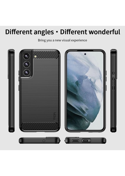 Samsung Galaxy S22 5g Için Fırça Karbon Fiber Tpu Kılıf (Yurt Dışından) modelleri