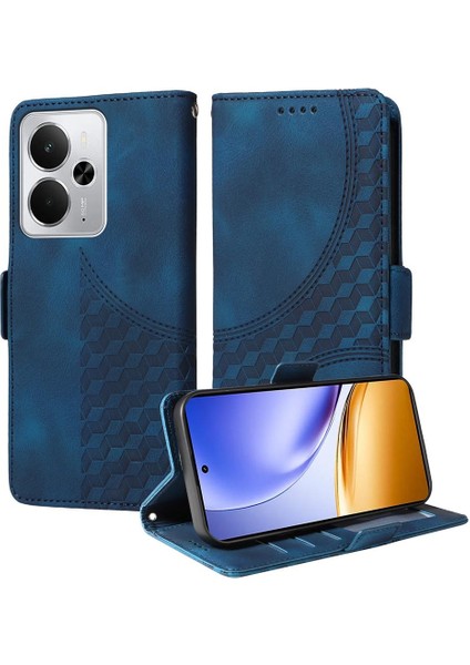 Realme 14 Global Için Kabartmalı Pu Kılıf (Yurt Dışından)