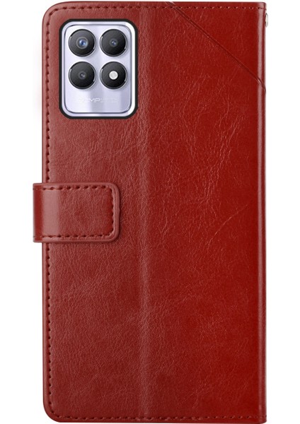 Oppo Realme 8i Için Y Dikişli Pu Kılıf (Yurt Dışından) indirimleri