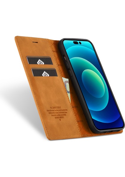 iPhone 14 Pro Max Için Lc.ımeeke Güçlü Manyetik Deri Kılıf (Yurt Dışından) fırsatları