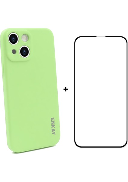 iPhone 13 Için Enkay Silikon Kılıf + Gl Koruyucu (Yurt Dışından)