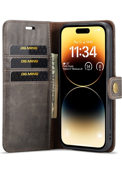 iPhone 14 Pro Için Crazy Horse Deri Kılıf (Yurt Dışından) fırsatları