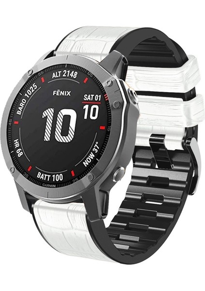 Garmin Fenix ​​7x/6x Pro/tactix 7 26MM Için Silikon Kordonlu Saat (Yurt Dışından)