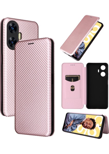 Realme C55 Için Deri Telefon Kılıfı (Yurt Dışından)