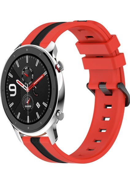 Amazfit Gtr 4 Için Dikey Iki Renkli Silikon Saat Bandı (Yurt Dışından)