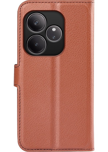 Realme Gt 6 5g Için Litchi Doku Deri Telefon Kılıfı (Yurt Dışından) modelleri