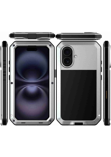 iPhone 16 Için Üçlü Dayanıklı Metal Telefon Kılıfı (Yurt Dışından) fiyatları