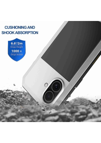 iPhone 16 Için Üçlü Dayanıklı Metal Telefon Kılıfı (Yurt Dışından) modelleri