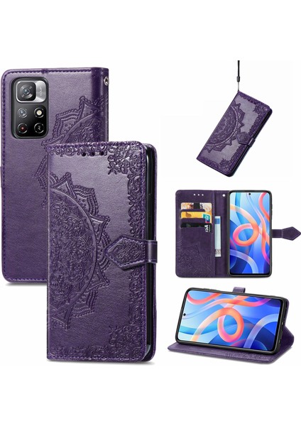 Xiaomi Redmi Note 11 Için Mandala Deri Kılıf (Yurt Dışından)