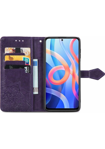 Xiaomi Redmi Note 11 Için Mandala Deri Kılıf (Yurt Dışından) modelleri