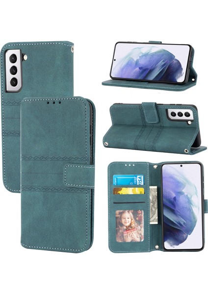 Samaung Galaxy S22 5g Için Pu + Tpu Kılıf (Yurt Dışından)