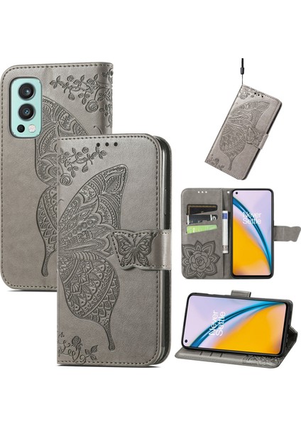 Oneplus Nord 2 5g Için Aşk Çiçekleri Pu Kılıf (Yurt Dışından)