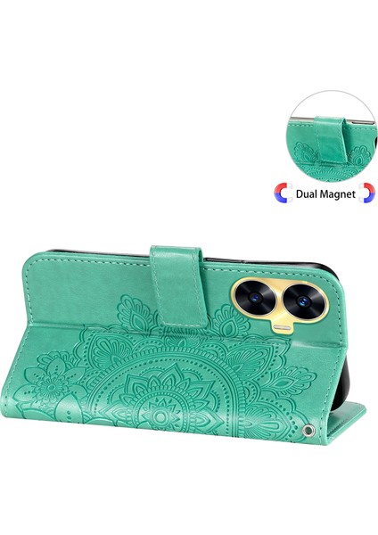 Realme C55 Için 7 Yapraklı Çiçek Deri Kılıf (Yurt Dışından) fırsatları