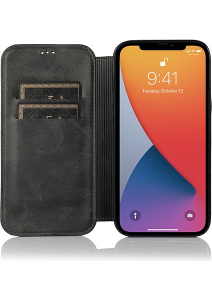 iPhone 13 Için Güçlü Manyetik Pu + Tpu Deri Kılıf (Yurt Dışından) fırsatları