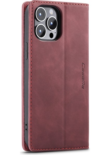 CASEME-013 iPhone 14 Pro Max Için Deri Kılıf (Yurt Dışından) modelleri