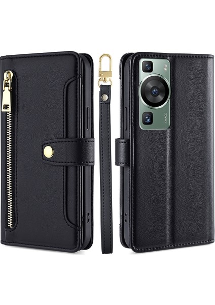 Huawei P60 / P60 Pro Için Çapraz Vücut Fermuarlı Kılıf (Yurt Dışından)