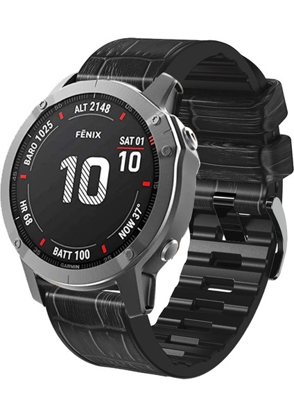 Garmin Fenix ​​7x/6x Pro/tactix 7 26MM Için Silikon Kordonlu Saat (Yurt Dışından)