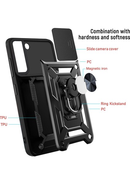 Samaung Galaxy S22 5g Için Kamera Kılıfı Tpu+Pc Kılıfı (Yurt Dışından) modelleri