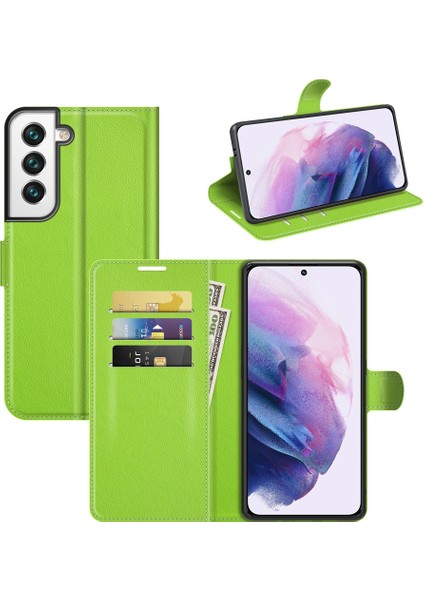 Samsung S22 Litchi Doku Çevirme Koruyucu Tpu Kılıf Galaxy S22 5g Için (Yurt Dışından)