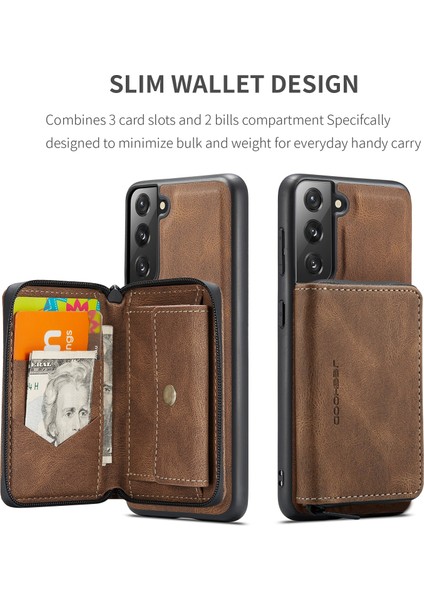 Samsung Galaxy S22+ 5g Için Jeehood Fermuarlı Deri Kılıf (Yurt Dışından) indirimleri