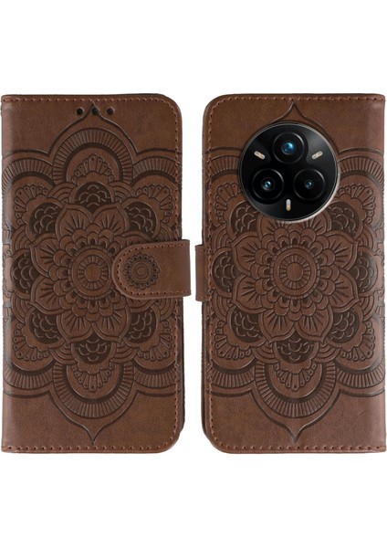Realme 14 Pro+ Için Mandala Desenli Pu Kılıf (Yurt Dışından)