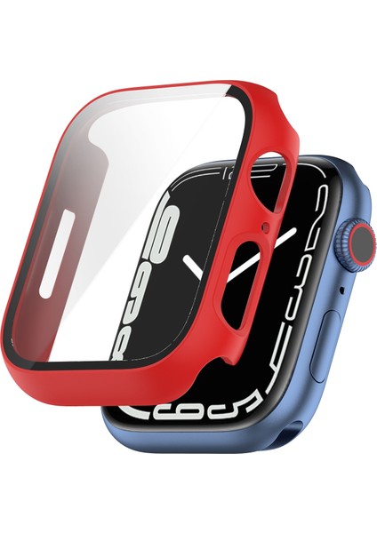 Apple Watch Serisi 9/8/7 41MM Için Temperli Gl Filmli Pc Kılıfı (Yurt Dışından)