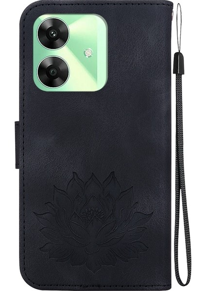 Realme C61 / C63 / Note 60 Için Lotus Kabartmalı Pu Kılıf (Yurt Dışından) modelleri