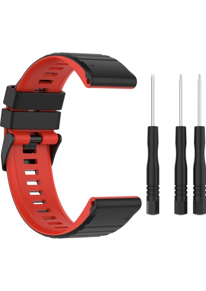 Garmin Fenix ​​7 22MM Için Silikon Kordonlu Saat (Yurt Dışından)