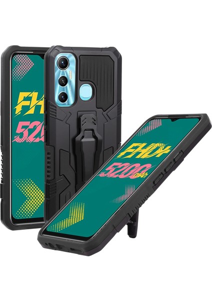Infinix Hot 11 Için Çift Renkli Tpu + Pc Kılıfı (Yurt Dışından)