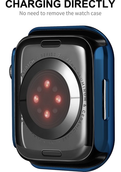 2'si 1 Arada Pc Kasa + Film Apple Watch S 8 / 7 45MM (Yurt Dışından) modelleri