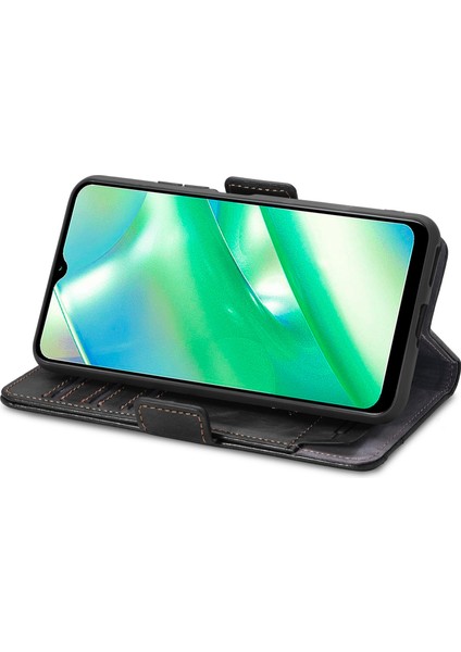 Realme C33 Için Ekleme Çift Manyetik Tokalı Deri Kılıf (Yurt Dışından) fırsatları