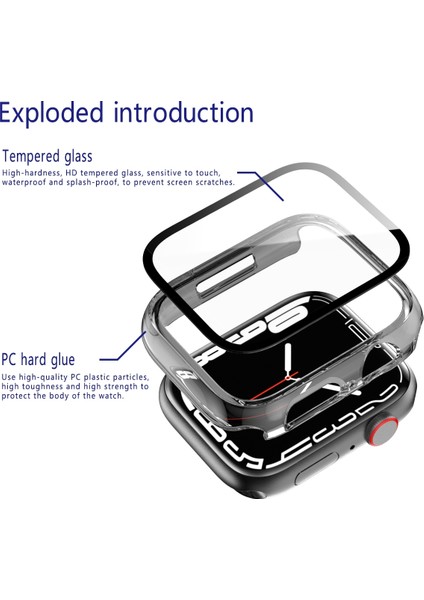 Apple Watch Serisi 8/7 45MM Için 2'si 1 Arada Koruyucu Kılıf (Yurt Dışından) modelleri