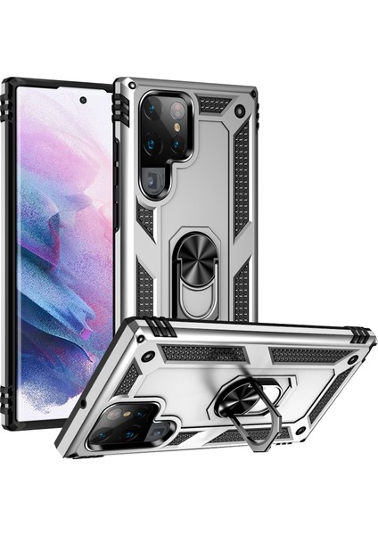 Samaung Galaxy S22 Ultra 5g Için Darbeye Dayanıklı Tpu + Pc Kılıfı (Yurt Dışından)