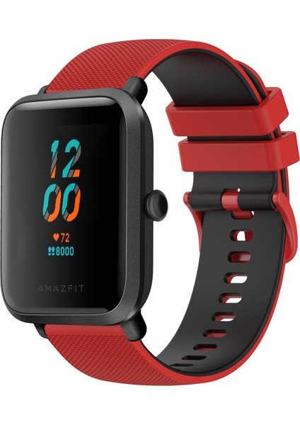 Amazfit Bıp U Için Iki Renkli Silikon Saat Bandı (Yurt Dışından)