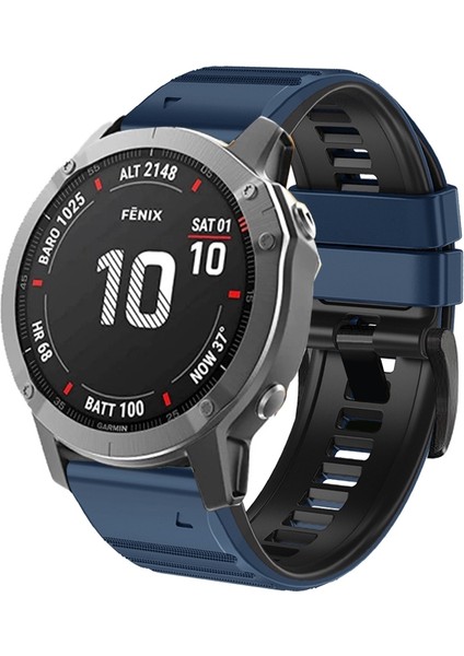 Garmin Fenix ​​7x / 6x / 5x 26MM Için Silikon Saat Bandı (Yurt Dışından)