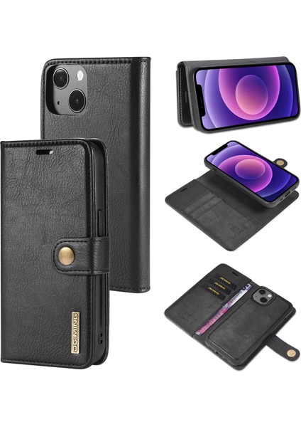 iPhone 13 Için Crazy Horse Deri Kılıf (Yurt Dışından)