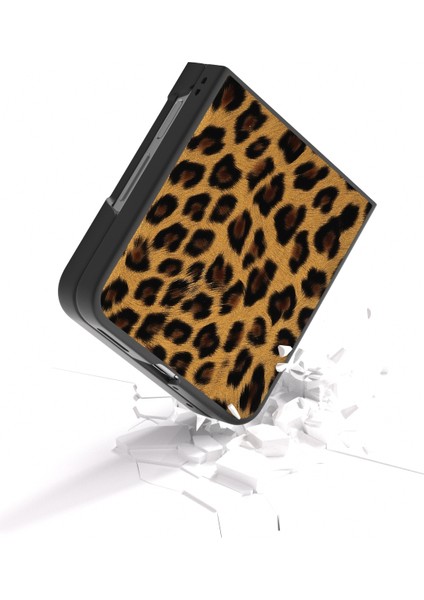 Huawei Nova Flip Için Siyah Kenar Leopar Kılıf (Yurt Dışından) fırsatları
