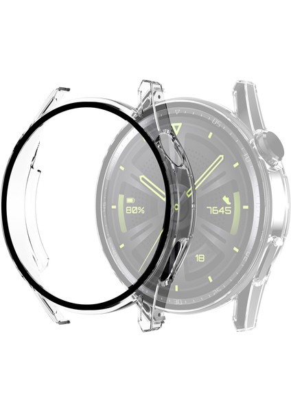Huawei Gt3 46MM Için Temperli Gl Film Pc Kılıfı (Yurt Dışından)