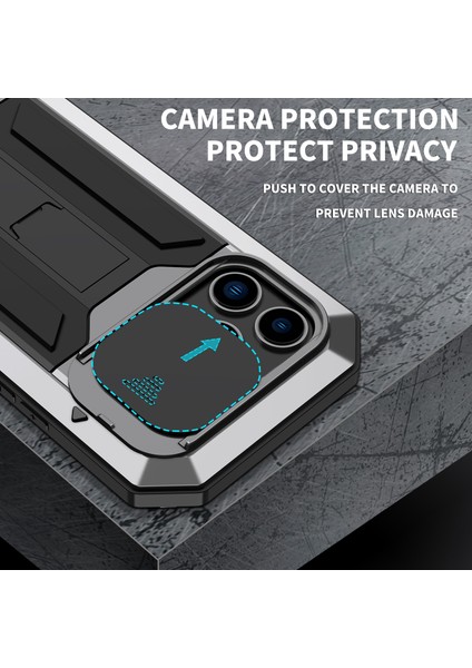 iPhone 14 Pro Max Için Metal + Silikon Koruyucu Kılıf (Yurt Dışından) modelleri