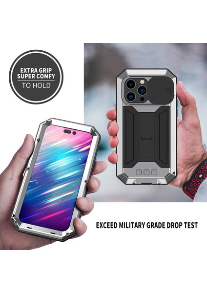 iPhone 14 Pro Max Için Metal + Silikon Koruyucu Kılıf (Yurt Dışından) fırsatları