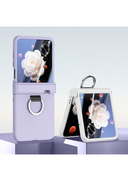 Honor Magic V Flip Için Cilt Fe Yüzük Telefon Kılıfı (Yurt Dışından) modelleri